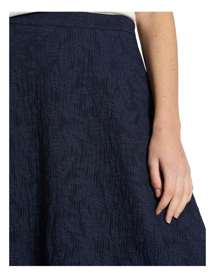 Mannie Midi Skirt in Navy image 3