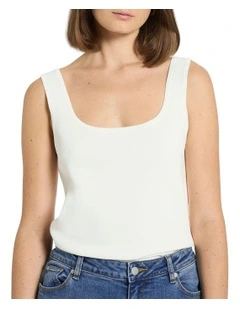 Milano Tank Top in Ivory