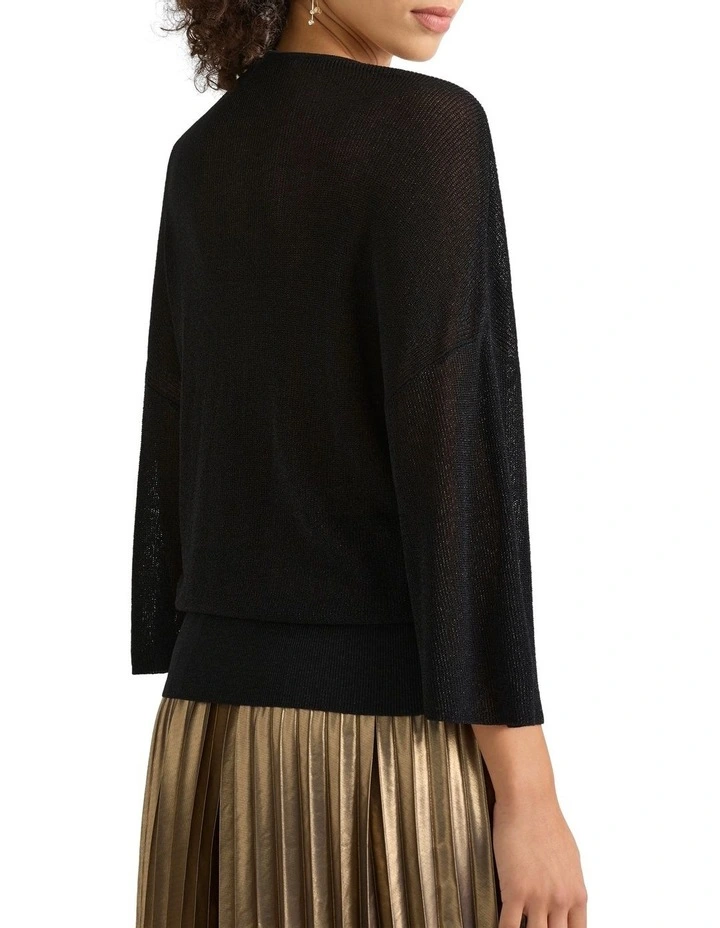 Alder Knit Top in Black image 3