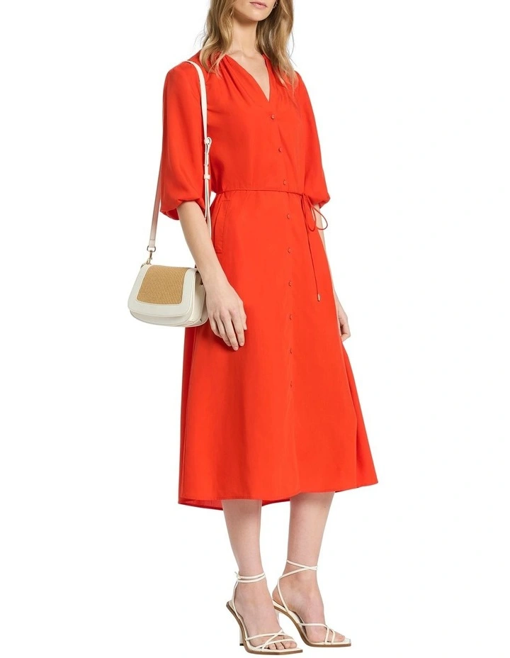 Pauline Midi Dress in Carrot image 1