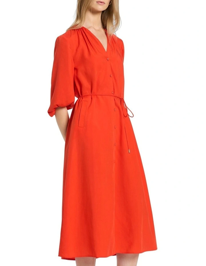 Pauline Midi Dress in Carrot image 2
