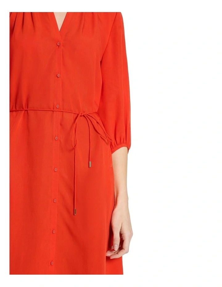 Pauline Midi Dress in Carrot image 3