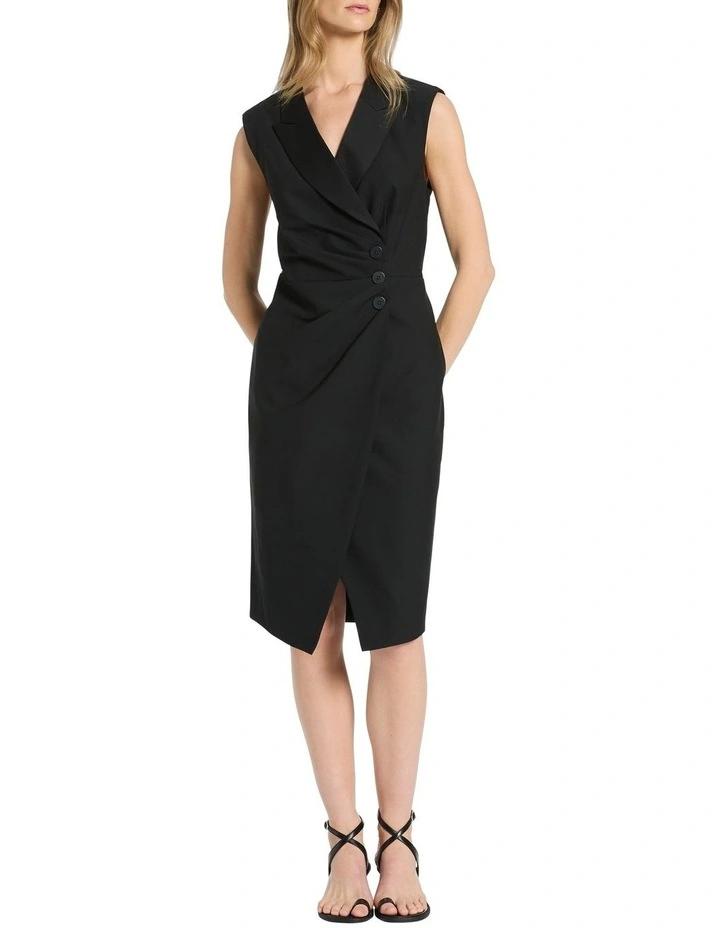 Stella Tuxedo Dress in Black image 1
