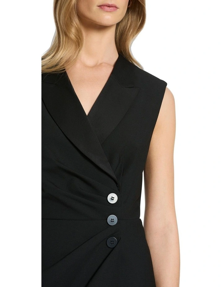 Stella Tuxedo Dress in Black image 4