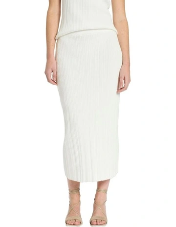 Callice Knit Skirt in Ivory