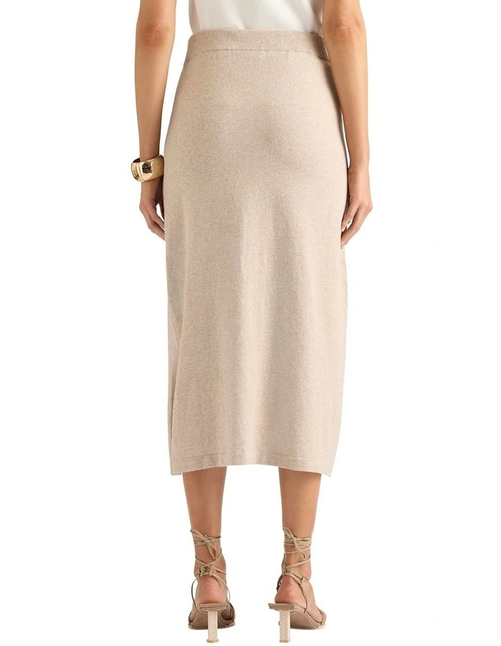 Lissi Knit Skirt in Oyster image 3