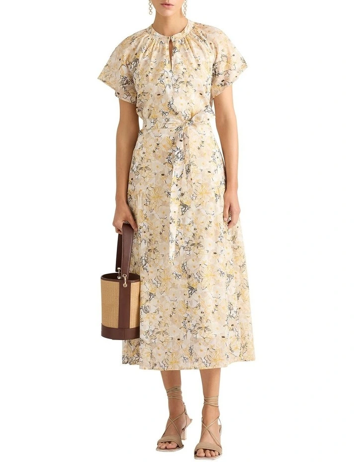 Siara Cotton Dress in Ivory image 1