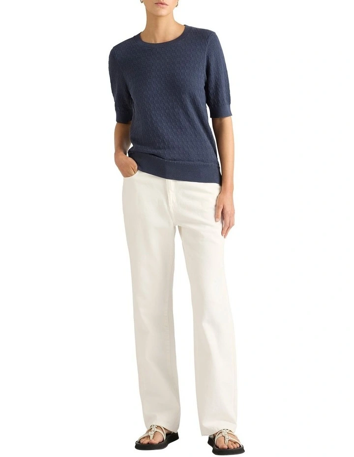 Lezelle Knit Tee in Slate image 2