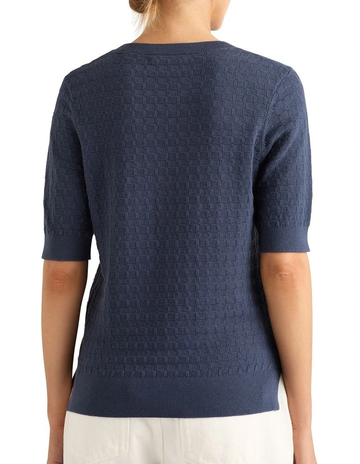Lezelle Knit Tee in Slate image 3