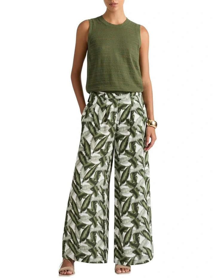 Morella Wide Leg Pant in Leaf Multi image 2