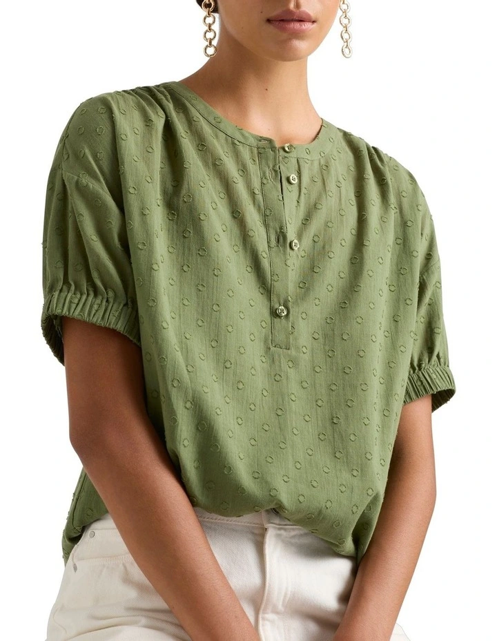 Cerise Clip Spot Blouse in Myrtle image 1