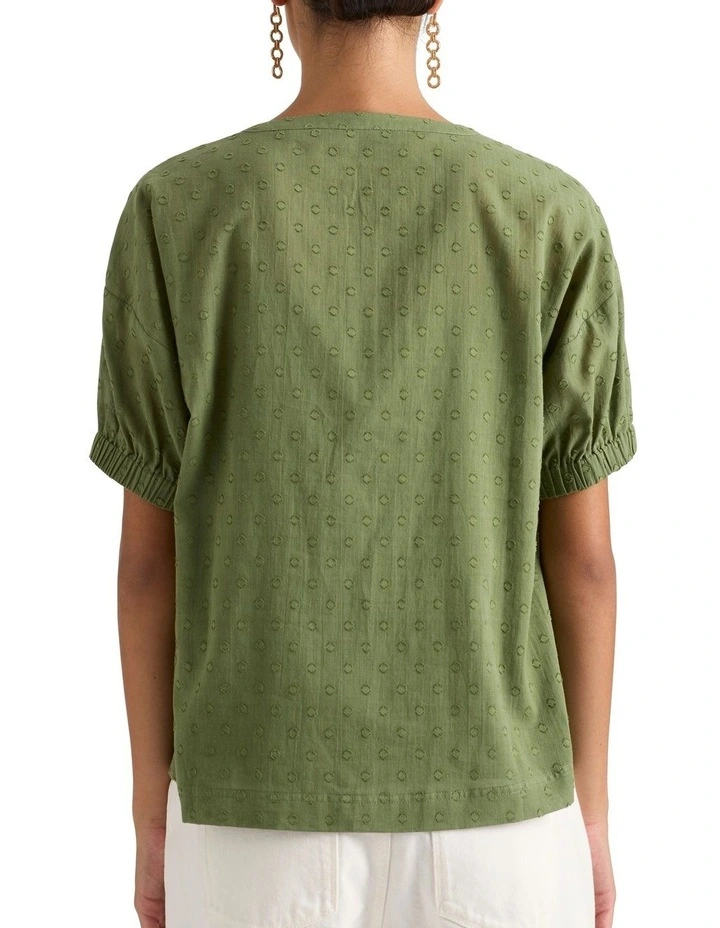 Cerise Clip Spot Blouse in Myrtle image 3