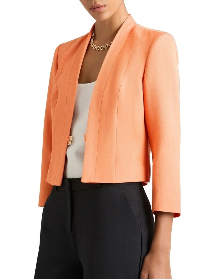 Daphne Cropped Jacket in Salmon image 1