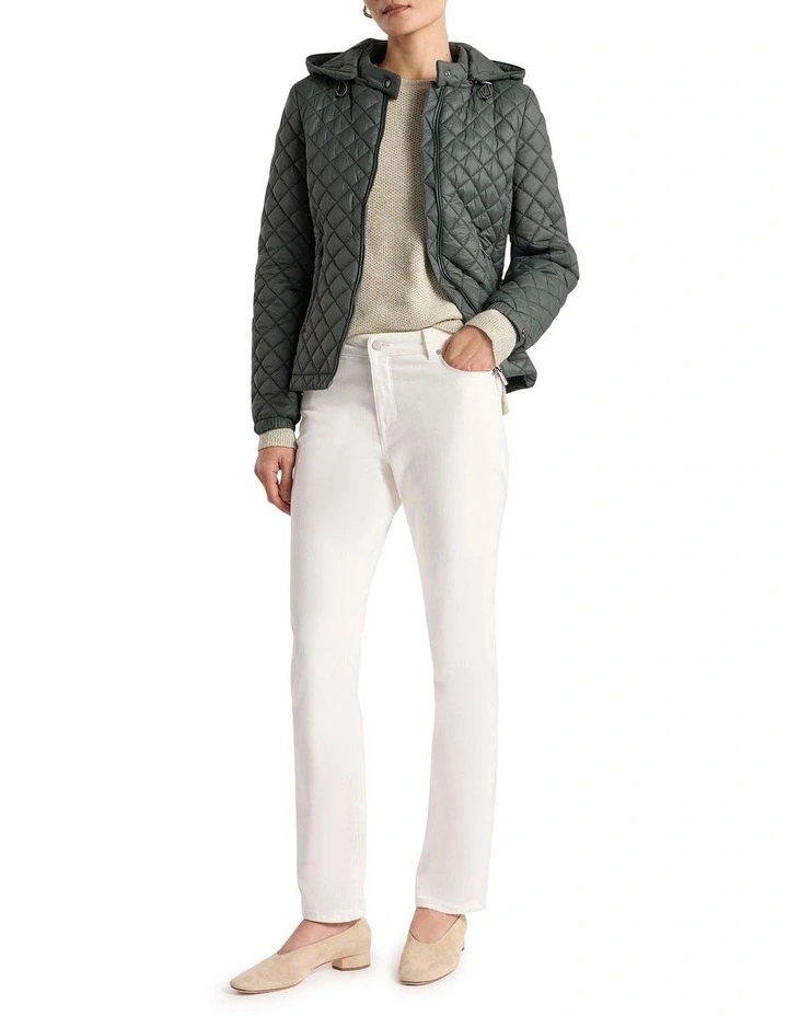Amanda Slim Leg Jean in White image 1