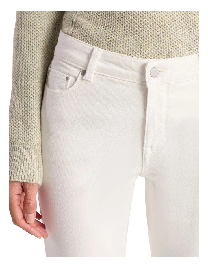 Amanda Slim Leg Jean in White image 3