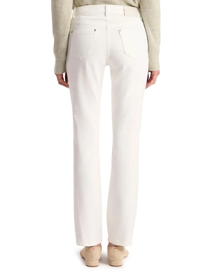 Amanda Slim Leg Jean in White image 5