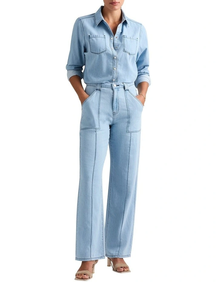 Soren Straight Leg Jean in Arctic Blue image 2