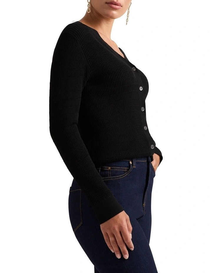 Katana Cardigan in Black image 1