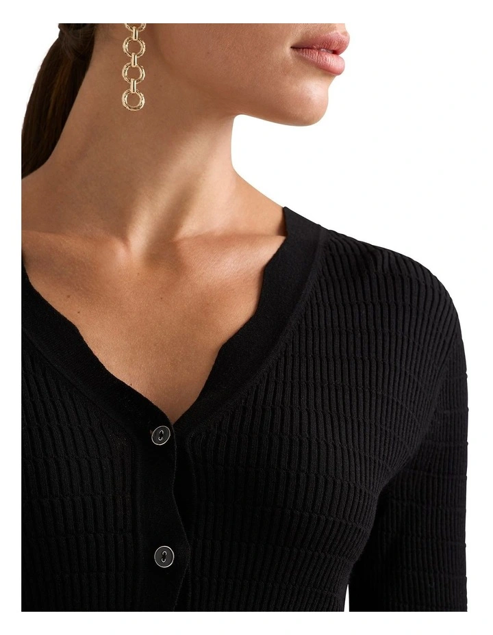 Katana Cardigan in Black image 3