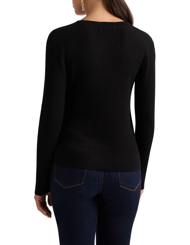 Katana Cardigan in Black image 4