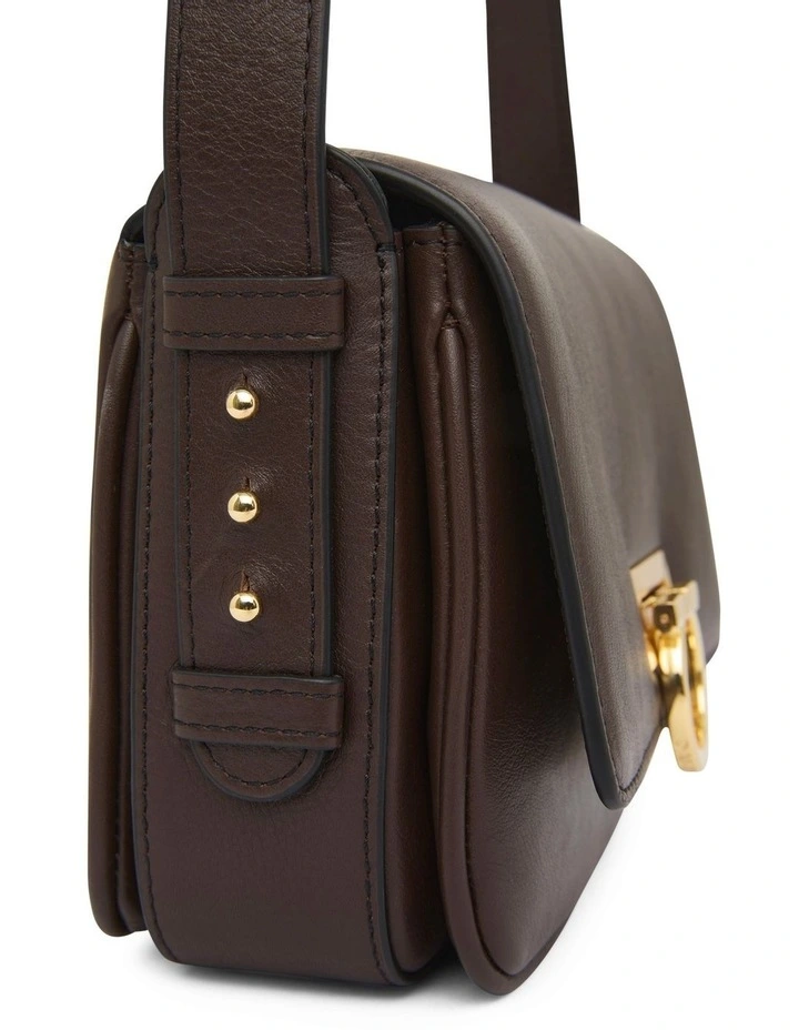 Lumia Leather Crossbody Bag in Fudge image 2