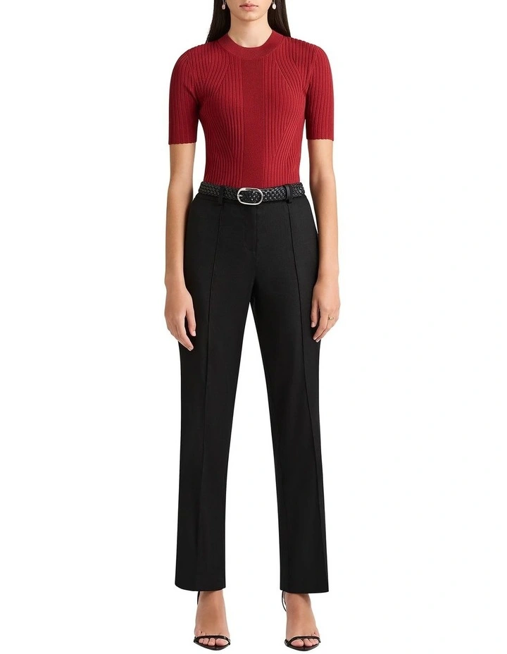 Deirdre Knit Tee in Cherry image 2