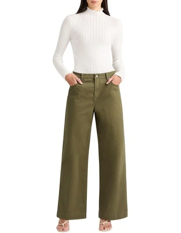 Papillion Pointelle Knit Top in Ivory