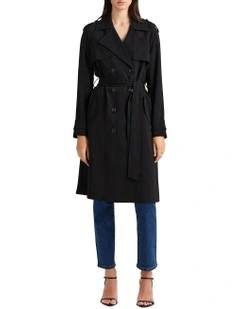 Peyton Trench Coat in Black