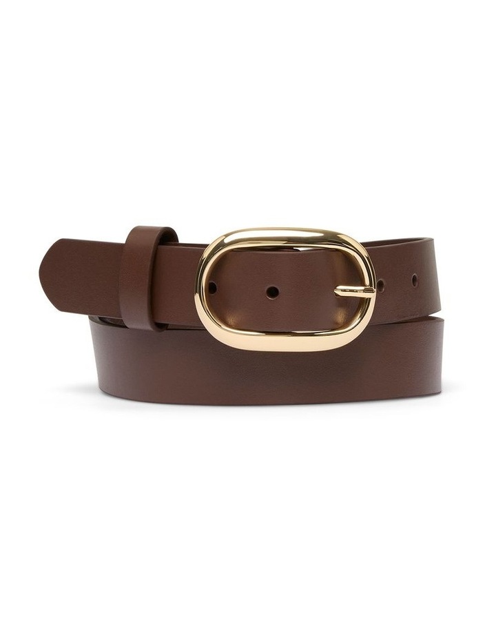 Kumru Leather Belt in Chocolate
