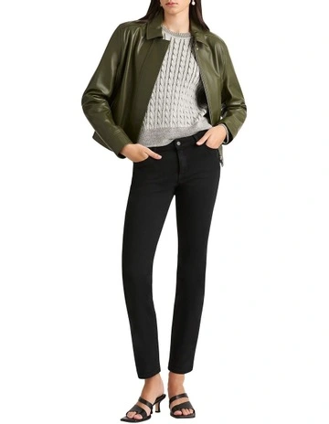 Amanda Slim Leg Jean in Black