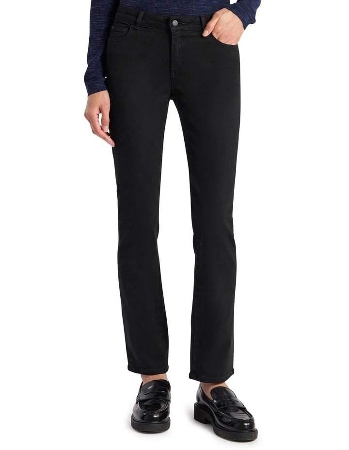 Amanda Slim Leg Jean in Black image 2