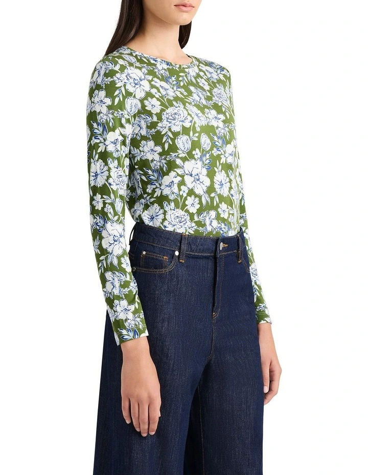 Imani Bamboo Top in Cactus Multi image 2