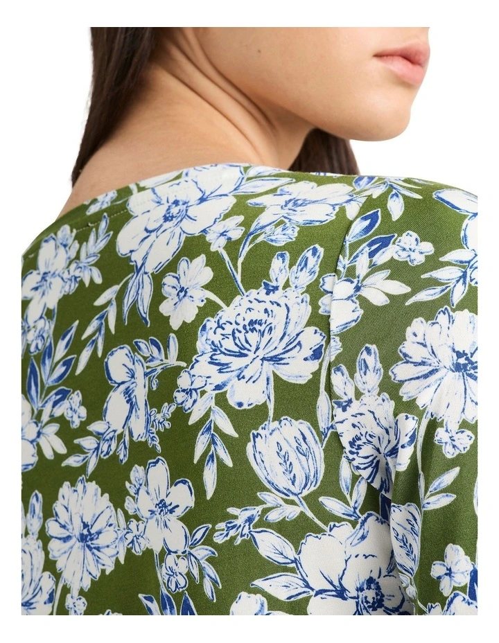 Imani Bamboo Top in Cactus Multi image 3