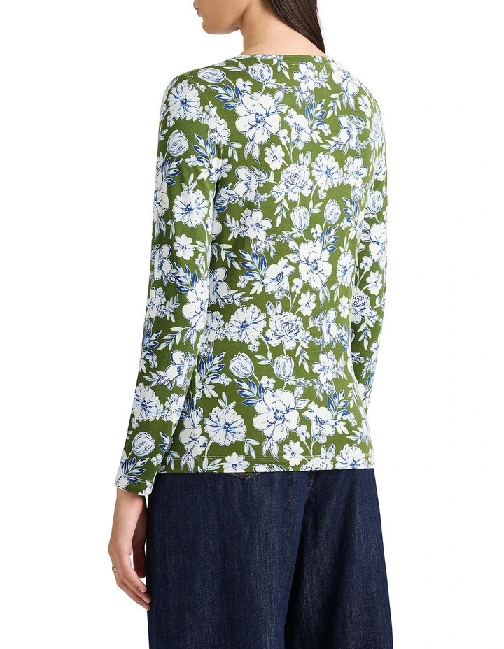 Imani Bamboo Top in Cactus Multi image 4