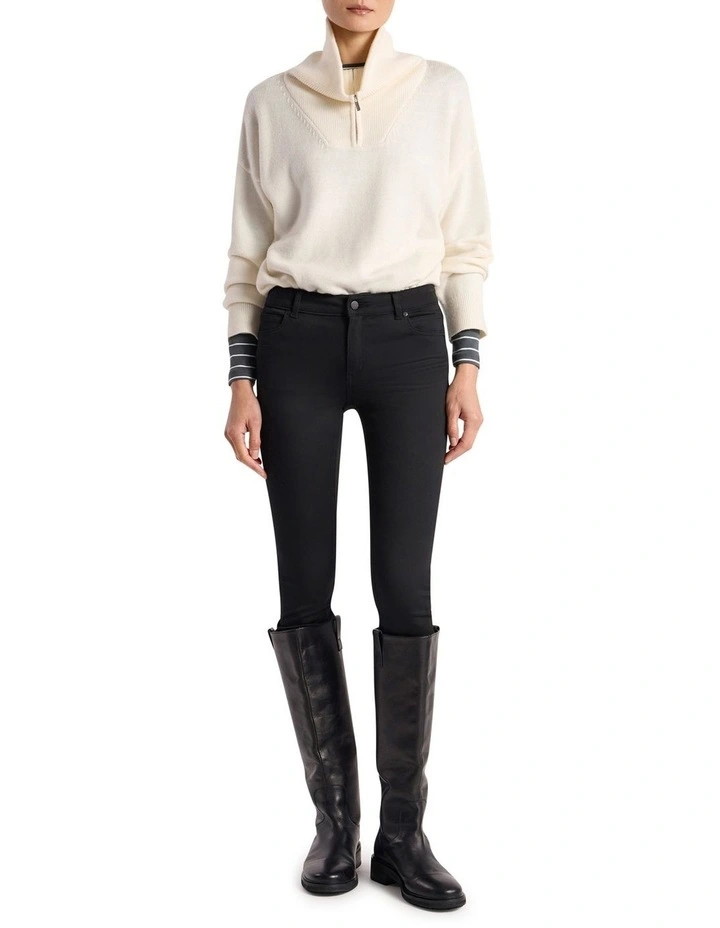 Jackie Skinny Leg Jean in Black image 1