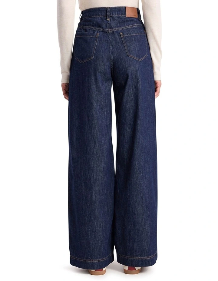 Malta Relaxed Wide Leg Jean in Dark Indigo image 5