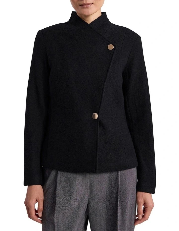 Katrina Felted Wool Jacket in Black image 1