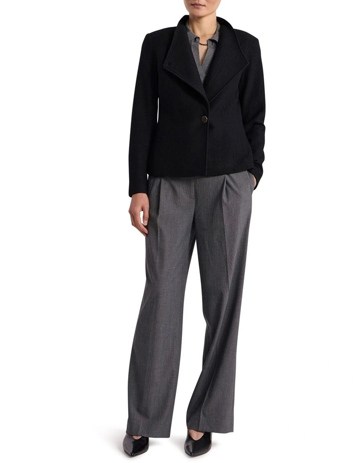 Katrina Felted Wool Jacket in Black image 2