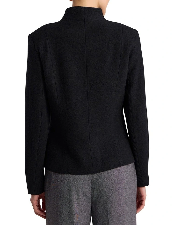 Katrina Felted Wool Jacket in Black image 4
