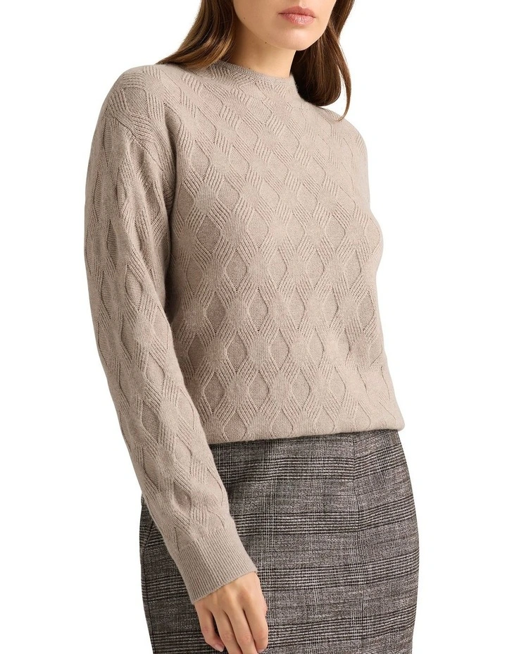 Pedra Textured Merino Knit in Mushroom image 1