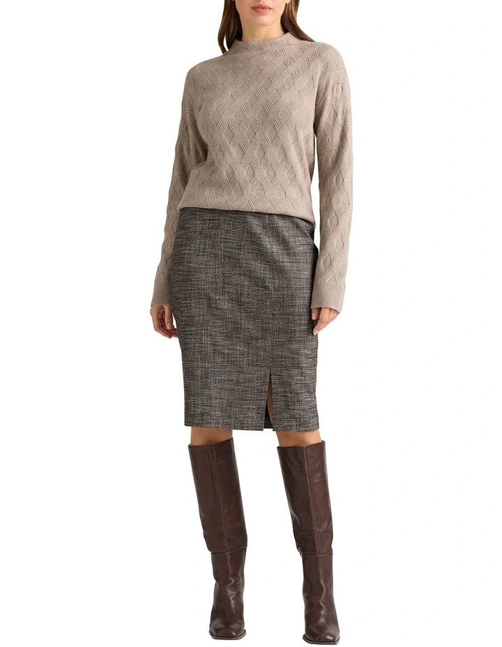 Pedra Textured Merino Knit in Mushroom image 2