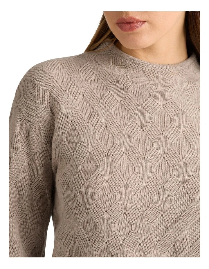Pedra Textured Merino Knit in Mushroom image 3