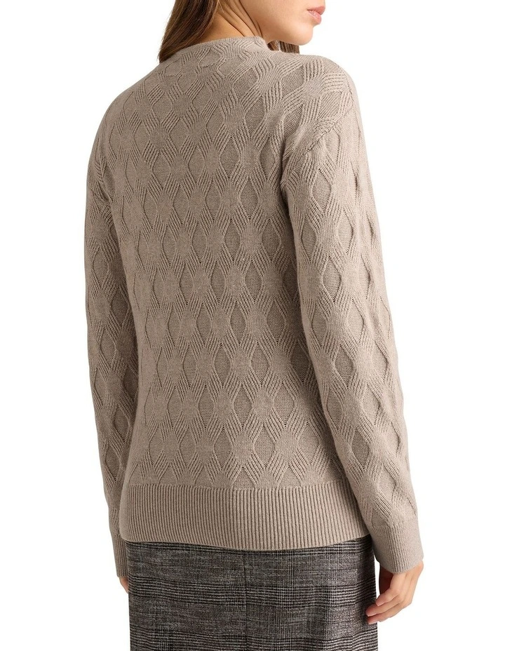Pedra Textured Merino Knit in Mushroom image 4