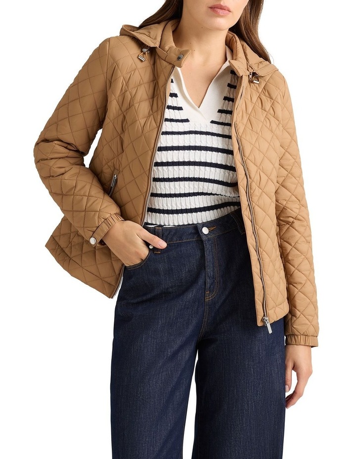 Victoria Quilted Jacket in Cashew Brown