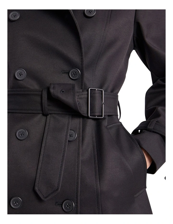 Eda Trench Coat in Black image 4