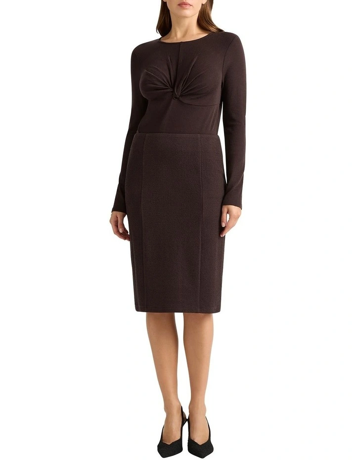 Solana Textured Skirt in Port image 1