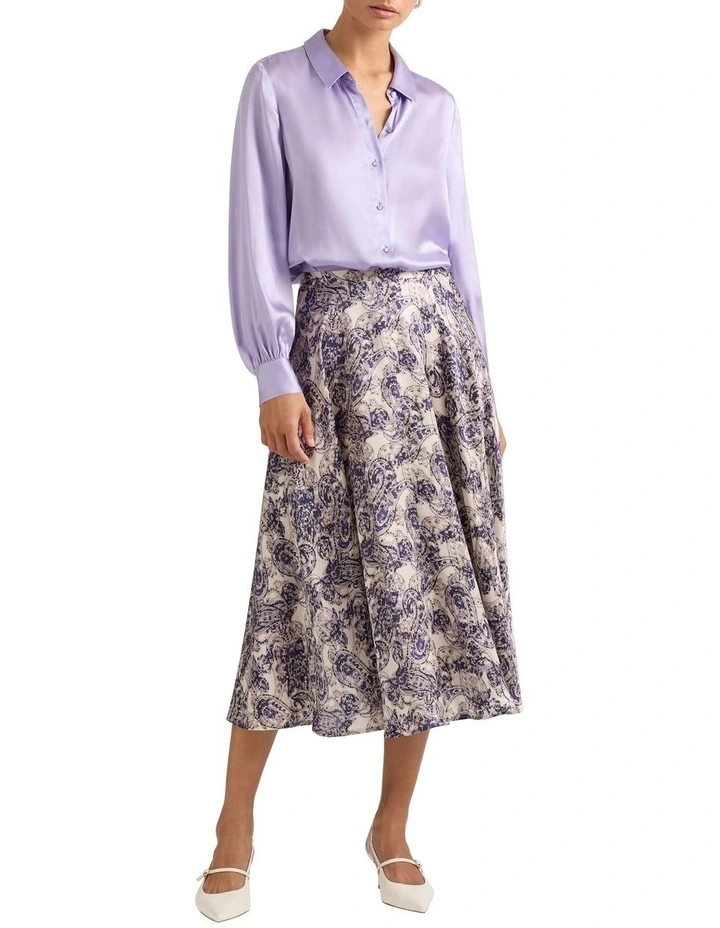 Ophelia Silk Shirt in Lilac image 3