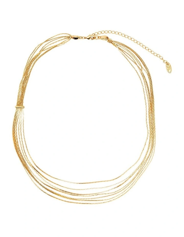 Fine Chain Layered Necklace in Gold image 2