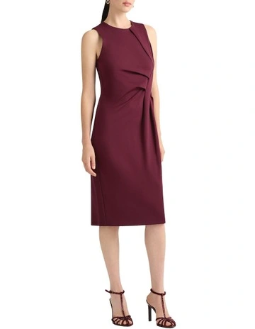 Saylor Sleeveless Ponte Dress in Plum