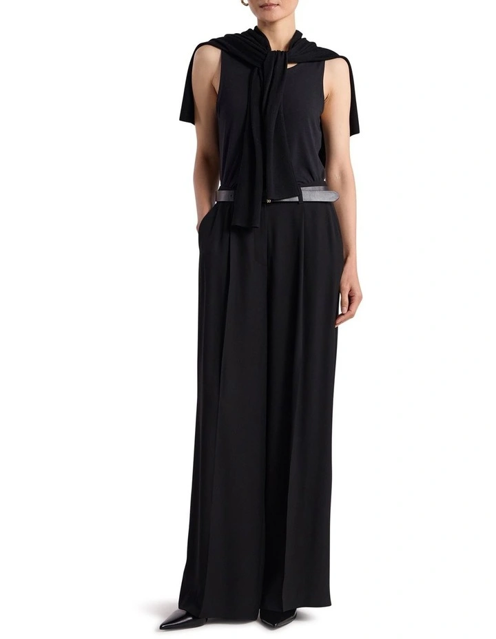 Betsy Two-Way Bamboo Tank in Black image 3